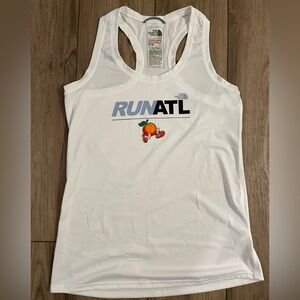 The North Face White RUN ATL Peach Racerback Tank - size medium - never worn